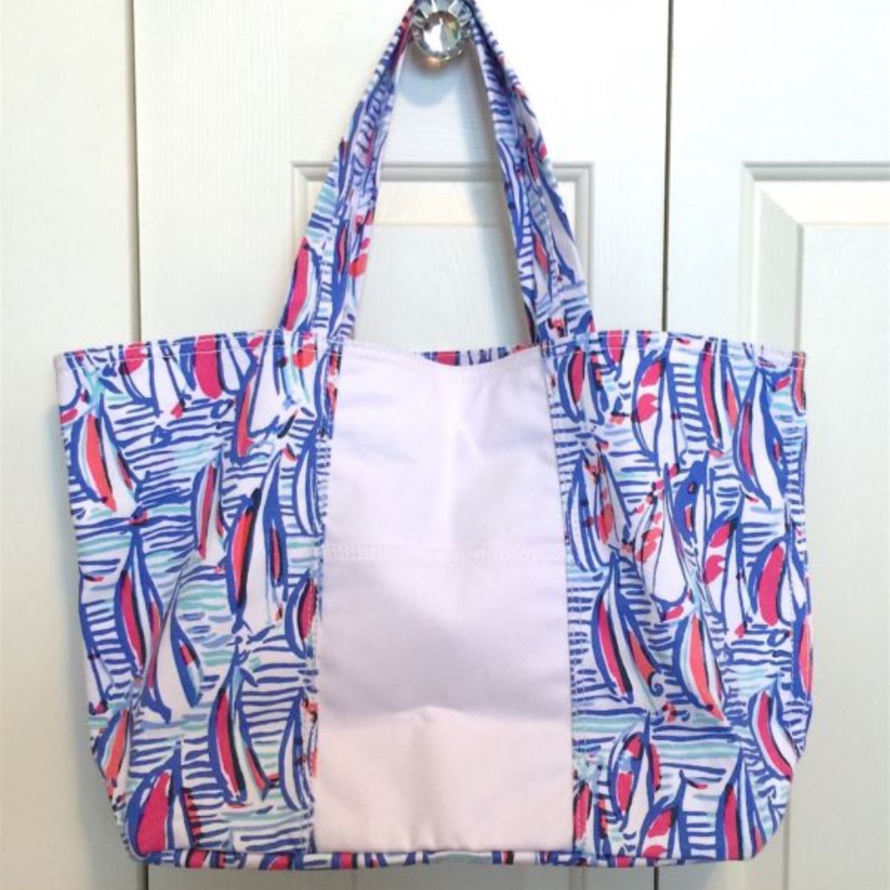 Lilly Pulitzer Red Right Return Beach Bag
